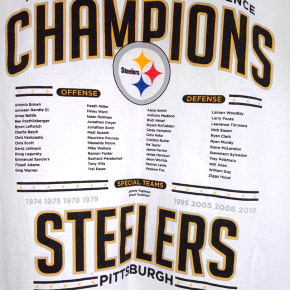 Vintage Pittsburgh Steelers youth tee size XL special team members…